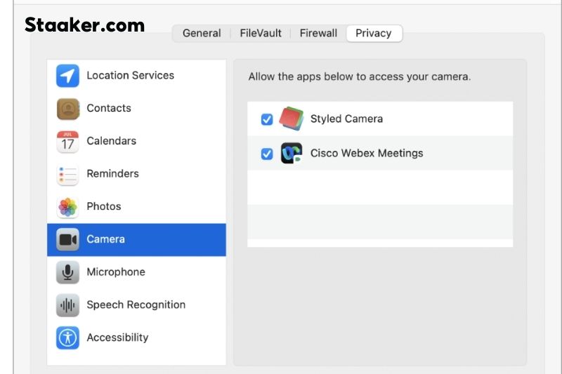 Mac Camera Settings