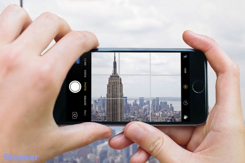 how to get the grid on iphone camera